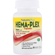 Витамины Natures Plus Hema-Plex Iron 60 капсул
